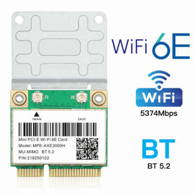 MPE-AXE3000H Mini PCIE WiFi 6E 802.11ax WiFi Bluetooth Network Card forPC AX3000