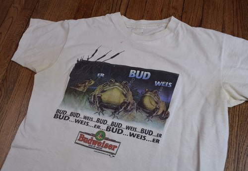 Thorogood, Vintage Budweiser 90s Frogs George Thorogood Band Shirt Double Sided Size XL