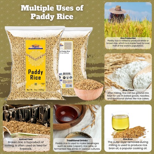 Rani Paddy Reis (roher unvollendeter Reis) 14oz (400g) - Bild 2 von 9