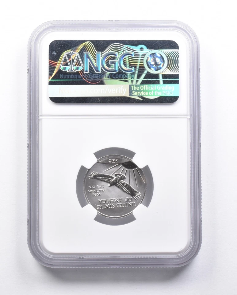 MS70 2003 $25 American Platinum Eagle 1/4 Oz Platinum NGC *6619 - Image 2 of 3