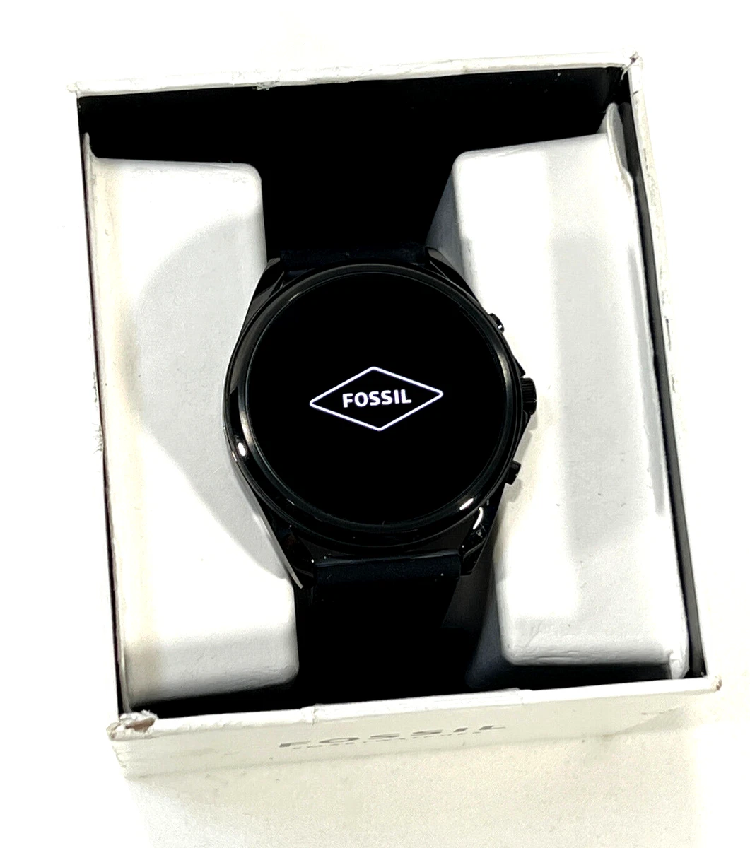 Fossil Gen 5 LTE Cellular 45mm Black Silicone Smartwatch