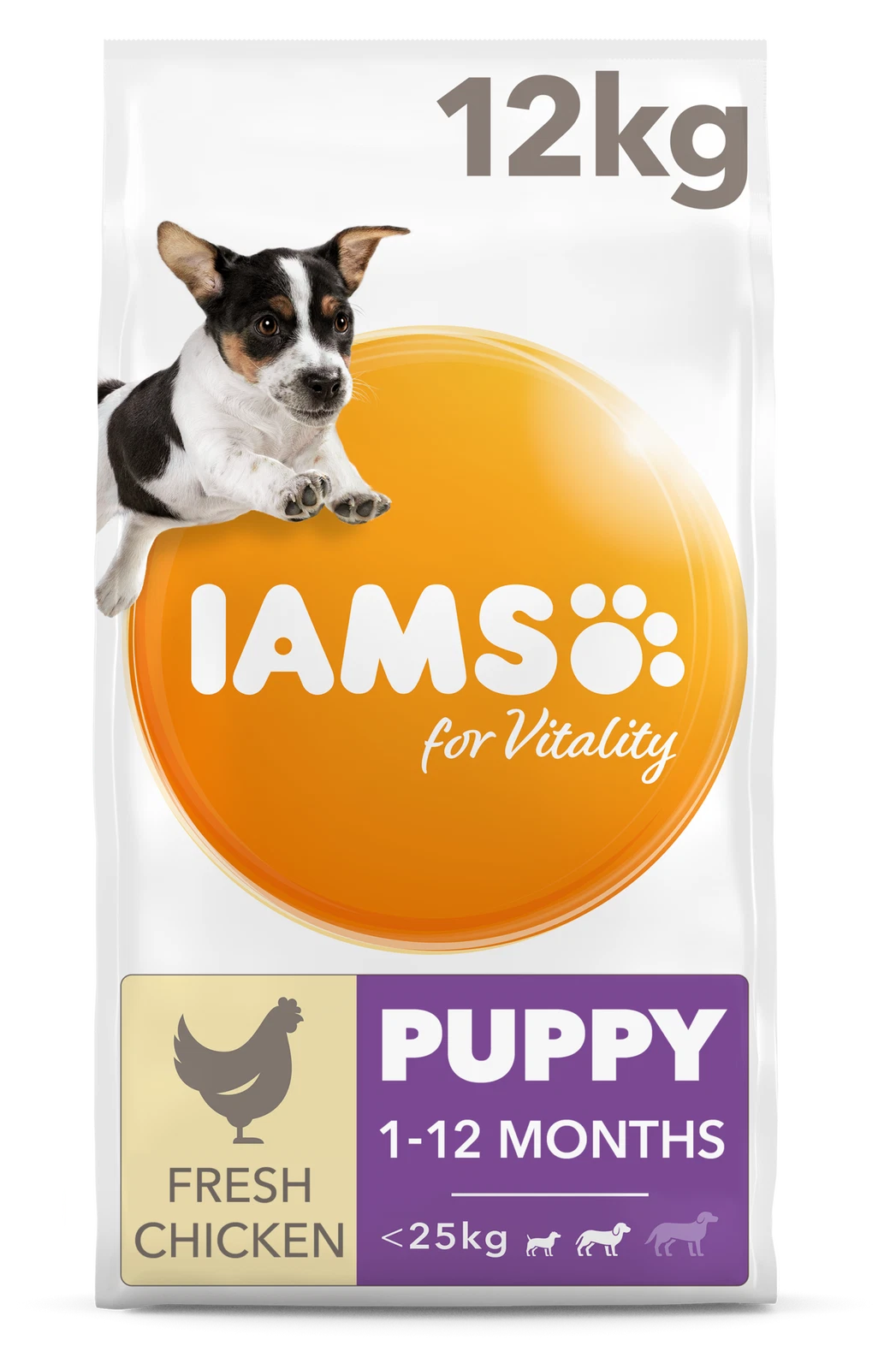Iams Puppy/Junior Small/Medium Chicken Dry Dog Food - 12kg