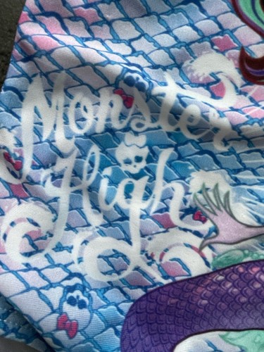 Monster High Dolls Girls Bathing Suit Size 6-6x Mermaid Detail w/ Fringe - Picture 6 of 10