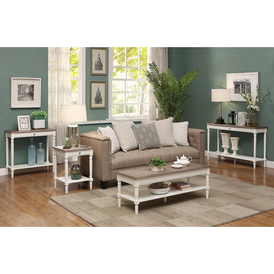Convenience Concepts French Country End Table with Drawer and Shelf - Image 4 of 4