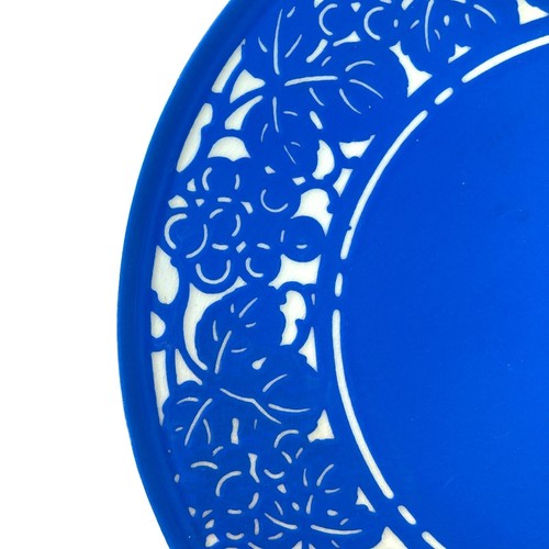 Antique Villeroy & Boch Blue Dresden Saxony Concord 12” Round Platter 1874-1909 - Picture 7 of 11
