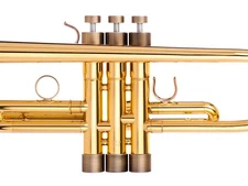 Bach Trumpet Trim Kit HEAVY Caps. KGUBrass. Antique Bronze Lacquer.