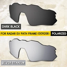 Black & Silver POLARIZED Lenses for Oakley Radar EV Path OO9208 Frame, 1.5MM