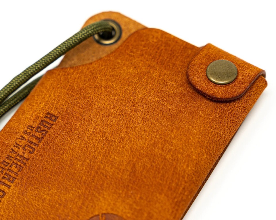 Rustic Heirloom x Carry Commission Leather Hitchhiker Wallet Cognac