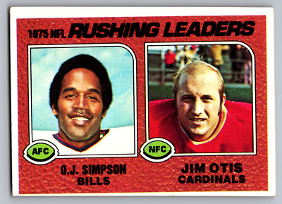 1976 TOPPS #203 O. J. SIMPSON BILLS & JIM OTIS CARDINALS