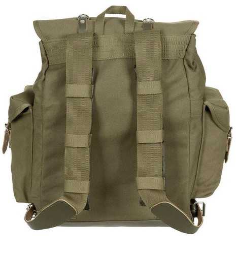 BW Gebirgsrucksack altes Modell Bundeswehr Jäger Rucksack mit Lederriemen MFH - Bild 9 von 9