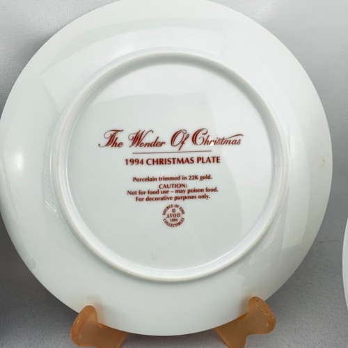 Avon Christmas Plates Rare 1988-1991-1993-1994 w/Boxes 9" Porcelain Dish_4 Lot - Picture 9 of 11