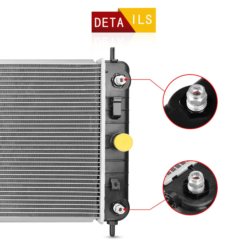 2727 Radiator For Chevy Malibu Pontiac G6 Saturn Aura 3.5L 3.9L V6 Aluminum - Imagem 3 de 4