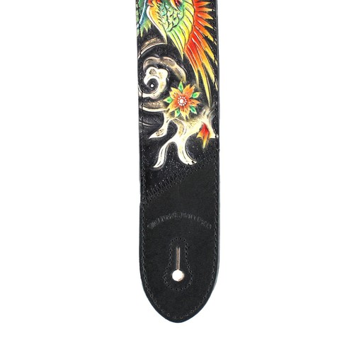 Walker & Williams KB-31 Skinny Black Grain Leather Strap w/Hand Tooled Phoenix - Picture 8 of 11