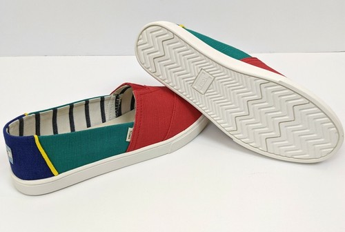 TOMS Women's Venice Alpargata Shoes Multi Color Heritage Canvas Cupsole Size 8.5 - Picture 5 of 11