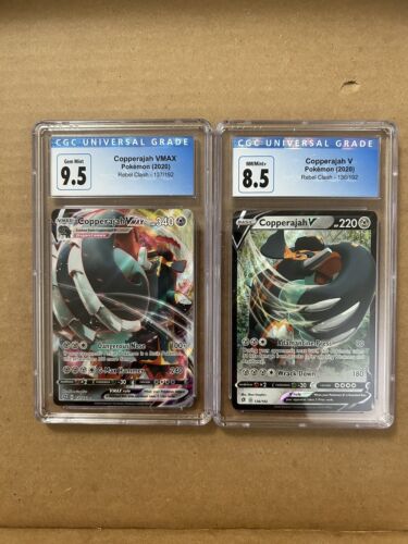 CGC Graded Pokémon Card Lot Of 2-Copperajah V & VMAX (2020)Rebel Clash - Picture 1 of 1