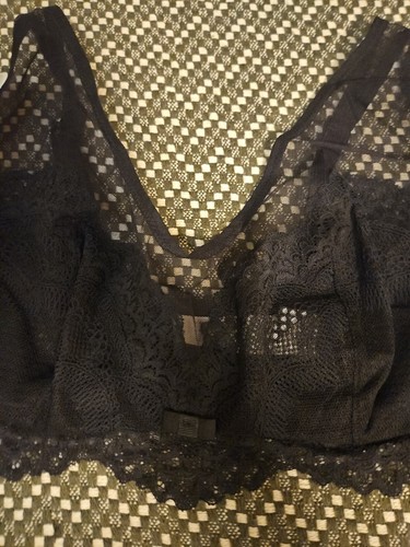 Triumph Black Lace Bra 32F Rrp £40 - Picture 2 of 3