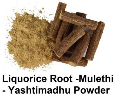 Liquorice Root -Mulethi - Yashtimadhu Powder , 100% Indian Herbal Powder & Pure