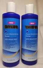 2 Differin Pore-Minimizing Toner w/Witch Hazel ~ 8 oz Each