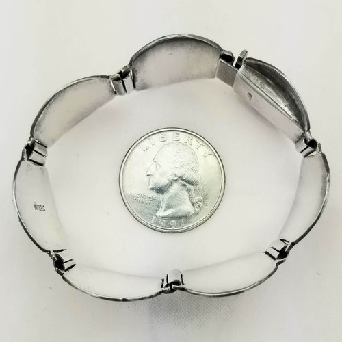Silver SIAM Niello Dancer Enamel Bracelet-1960-Sterling-Vintage-Thailand-6.5'' L - Picture 6 of 7