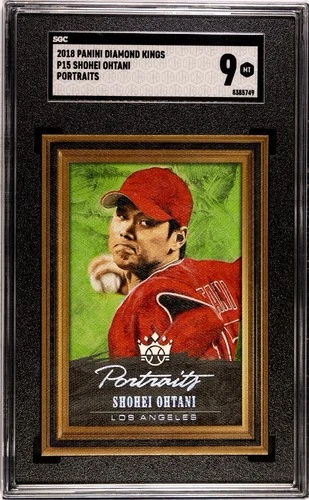 2018 Panini Diamond Kings Portraits Shohei Ohtani #P15 (RC) SGC 9