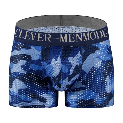 Men Underwear Male Panties Sexy Soft Solid Color Blue Breathable Classic - Picture 2 of 24