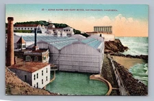 Vintage California Postcard SAN FRANCISCO Sutro Baths Cliff House 1910s