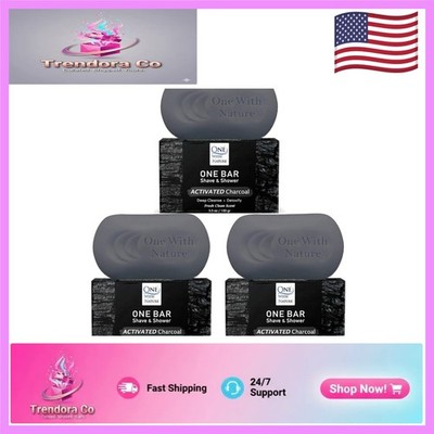 ONE Bar Activated Charcoal Soap 3-Pack - Nourishing Unisex Skin Care