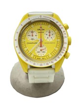 OMEGA SWATCH MISSION TO THE SUN Quartz wristwatch Analog YLW Original belt store