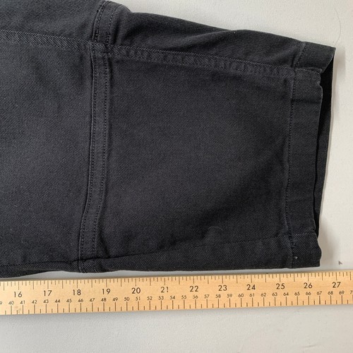 Pantalones de mujer Quince 14 negros orgánicos elásticos sarga barril recortado 26,5" - Imagen 7 de 9