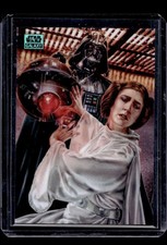 2024 Topps Chrome Star Wars Galaxy Darth Vader Princess Leia Aqua Refractor /199