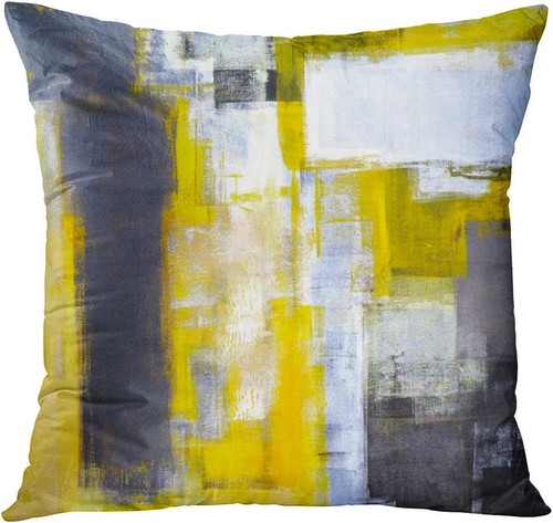 Britimes Überwurf Kissenbezüge Home Decor 4er Set 20 x 20, grau und gelb - Bild 2 von 6
