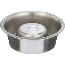 Stainless Steel Slow Feed Dog Bowl for Fast Eating Large Breed, Metal Slow Fe...