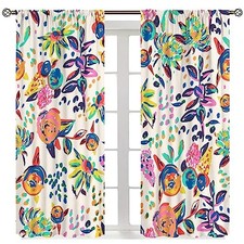 Floral Print Curtains for Living Room, Boho 42"W x 45"L Pack of 2 Style-5