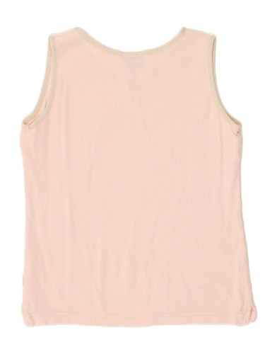 CHAMPION Womens Crop Vest Top UK 10 Small Pink Pinstripe Cotton CK68 - Picture 2 of 3