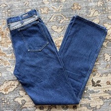 True Vintage 70  s Wrangler Jeans 2 Tone 30x33 USA Made Talon Zip Style 28142SE