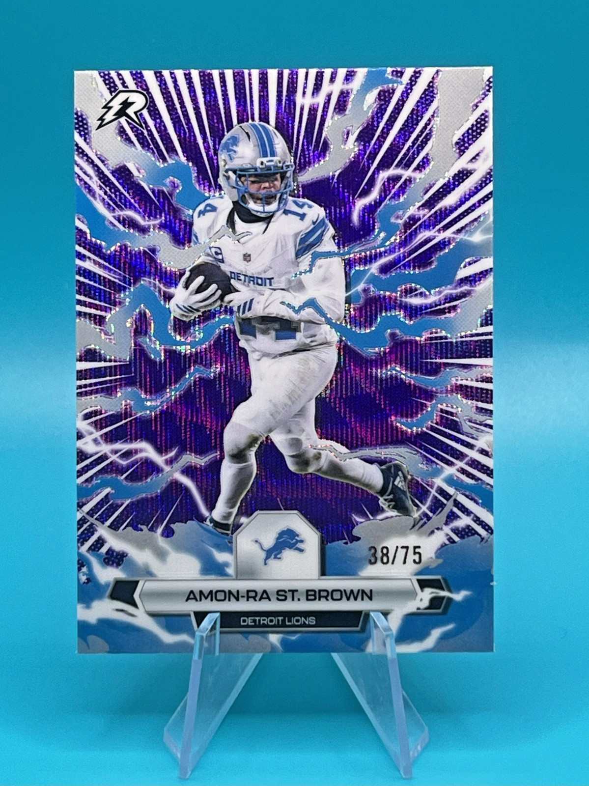 2025 Topps Resurgence  - Amon-Ra St. Brown Purple Surge /75 #32 Detroit Lions SP