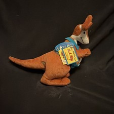 New 2001 12 Katy No-Pocket Plush H.A. Rey YOTTOY Kangaroo Joey Blue Apron
