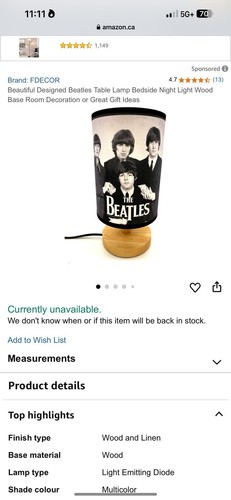 Beatles Lamp