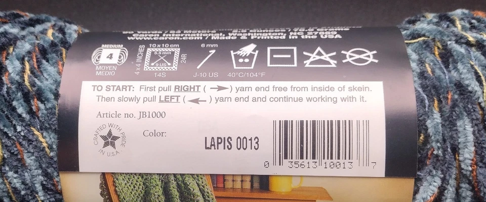 Caron Joyero Hilo Madeja Color Lapislázuli Variegado Azul Peso #4 Foto 4 de 4