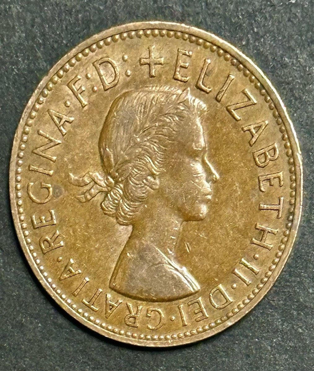 1965 One Penny Elizabeth II Coin DEI.GRATIA.REGINA.F:D:+#206A | eBay