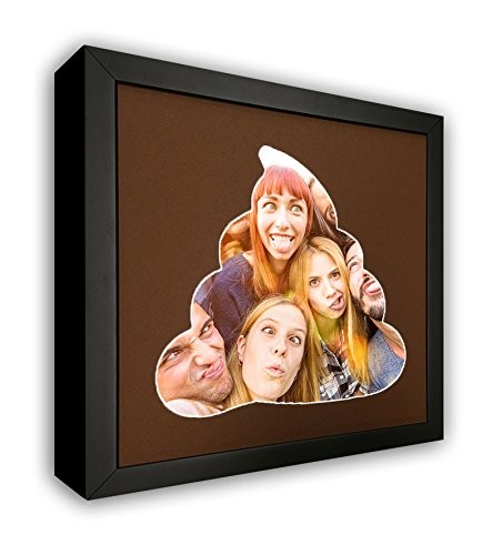 Emoji Poop Photo Mat With Frame Awesome Emoji Poop Frame For Your 4x6 Photo - Picture 1 of 5