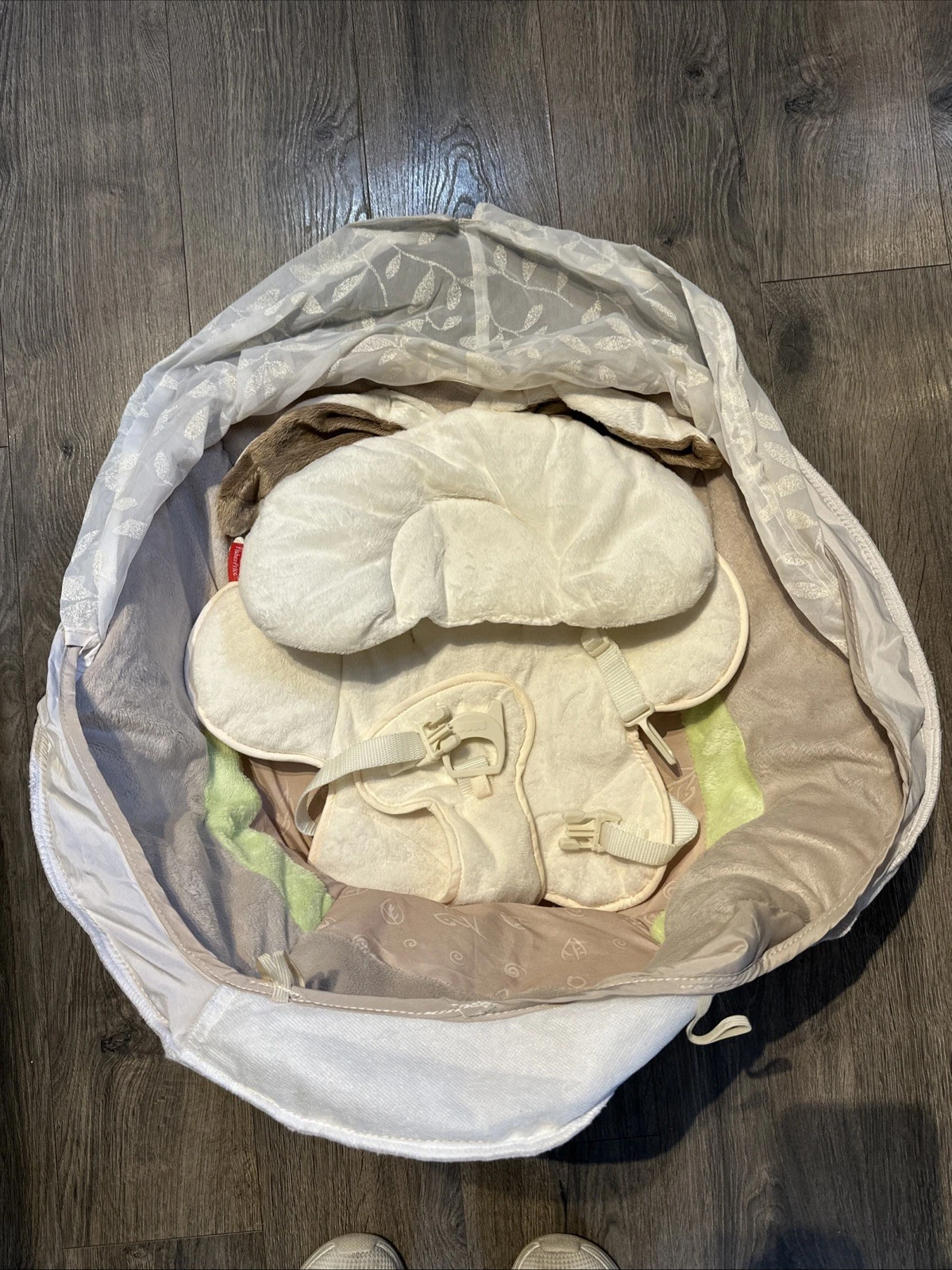 Fisher Price SNUGABUNNY Bouncer Fabric Seat Cover Pad Replacement Part EUC