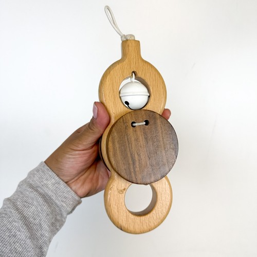 Lovevery Wooden Batting Bell Ring Rattle Replacement Toy for Play Gym