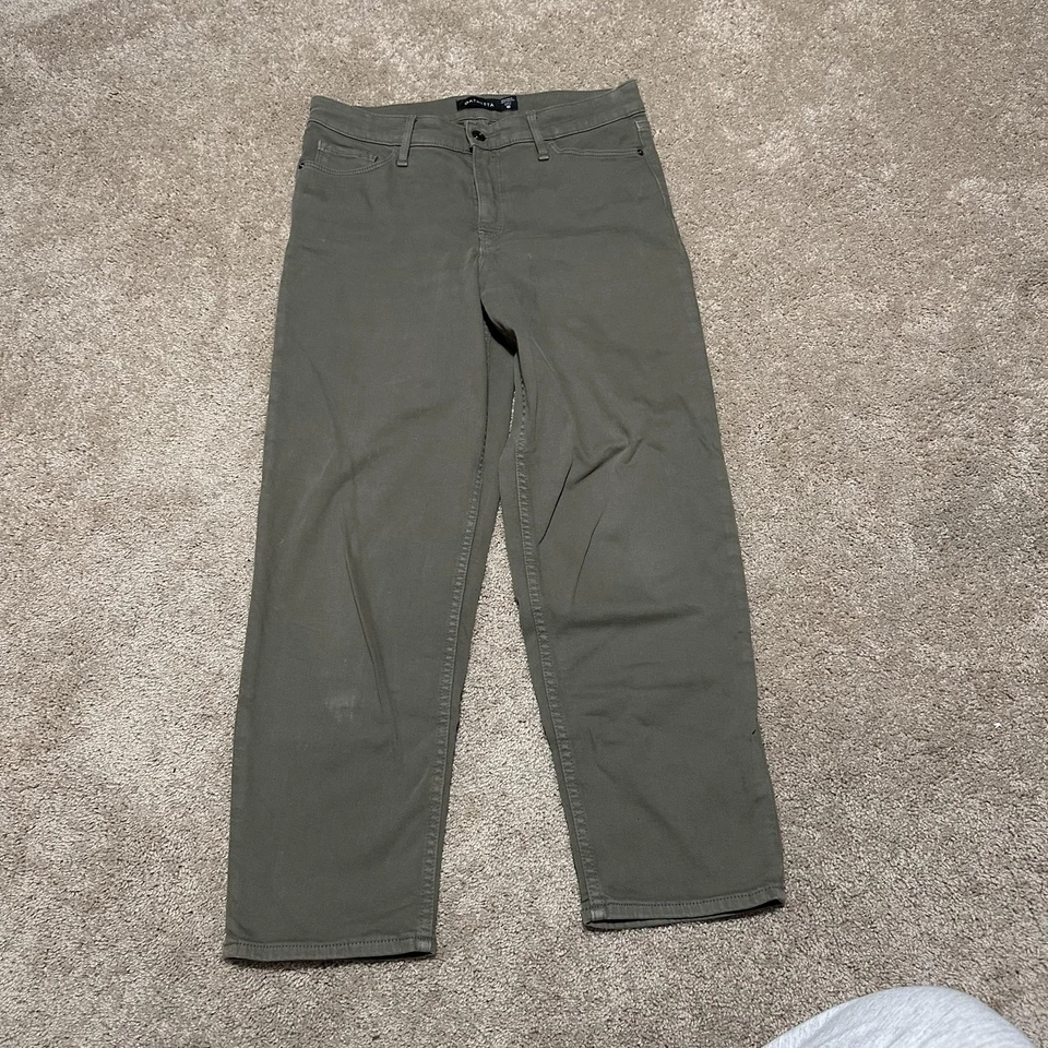 Pantalones Athleta Mujer 10 Verde Pierna Recta Elastizados Informales Aire Libre Senderismo Viaje Foto 2 de 4