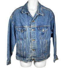 Vintage Carhartt Denim Trucker Jean Jacket Work Wear Button Up Mens Size XL ?