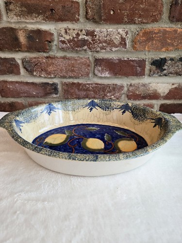Vintage Amalfi Hand Painted Lemon Baking Dish 9”x 11” Ceramic Italian Kitchen - Picture 4 of 13