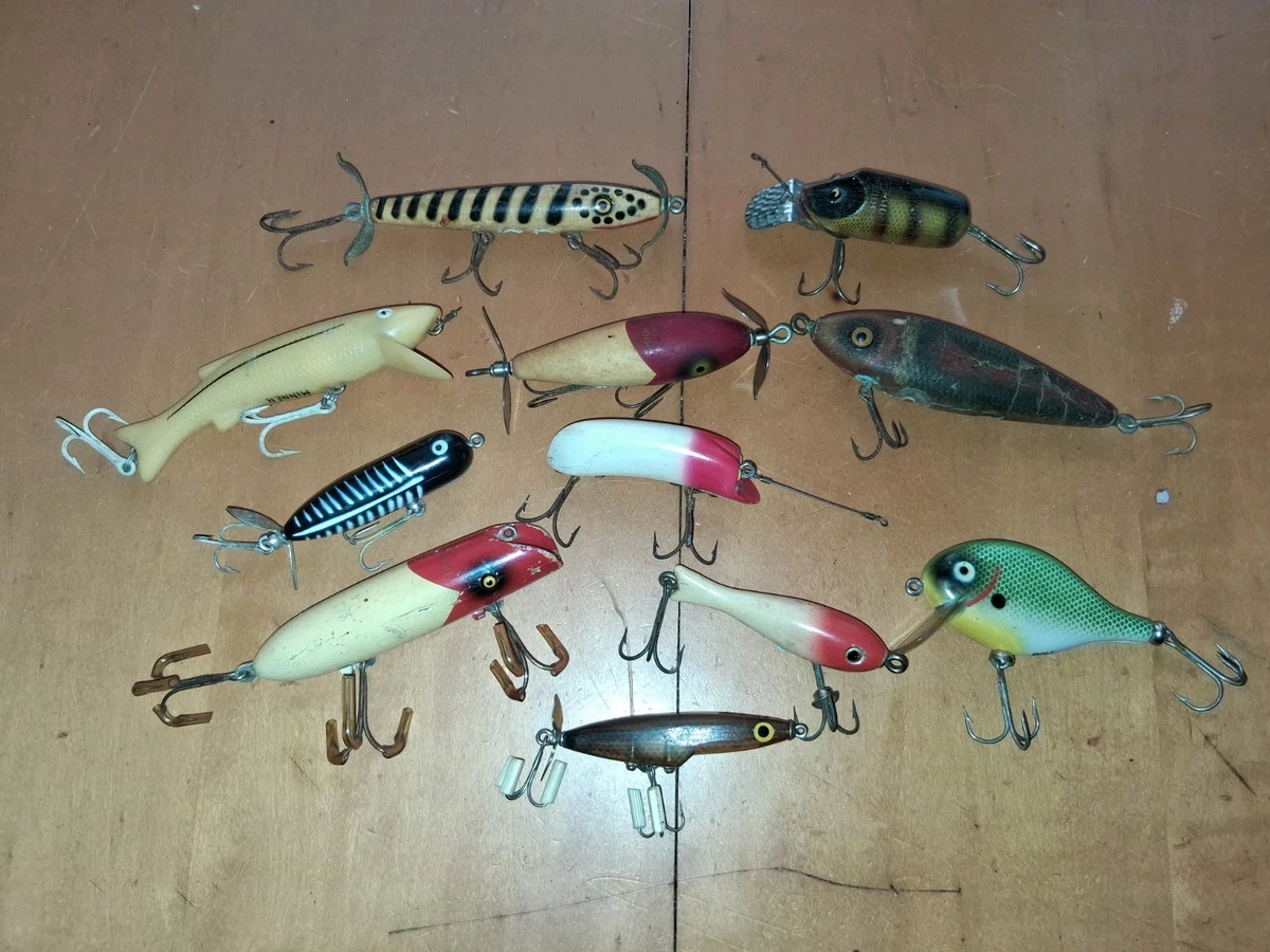 antique fishing lures on ebay GOLD EYES HEDDON PUNKINSEED SPOOK Vintage Lure 9630 SUN SUNFISH Original Plastic Vintage Fishing Lures