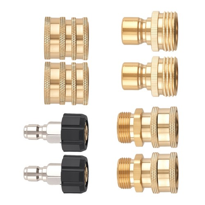 #ad Brass Adapter Quick Connect 8PC for Pressure Washer M22 14mm Hose Fitting $32.70