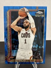 2025-26 Topps Chrome #32 Max Strus Blue Wave Refractor #/150