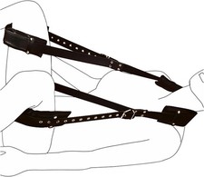 Adjustable Neck & Leg Restraint Set – Padded Bondage Role Play Straps, Black